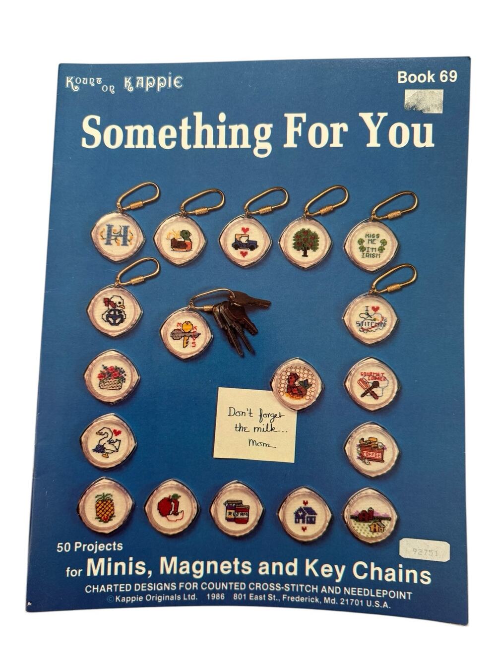 Vintage Something For You 50 Projects for Minis Magnets Keychains Cross Stitch